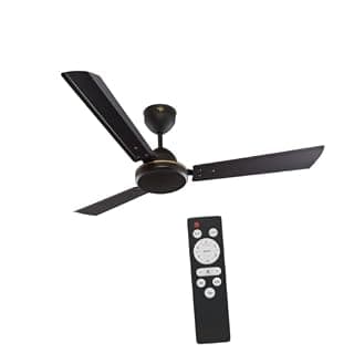 Nippo ZEN Remote Controlled 1200mm BLDC Ceiling Fan | BEE 5 Star | High Air Flow | Low Noise | Power Saving | Ergonomic Design with 3 Year Warranty | Smoky Brown