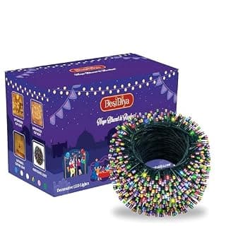 Desidiya® LED String Serial Light 32 Meter with 8 Modes Changing Controller. Waterproof & Flexible Copper Lights for Home Diwali Home Decoration & Christmas - Multicolor