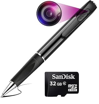 IBS 1080P Body Camera Pen [Upgraded 2024] – Body Cam with HD Video or Picture Taking, SD Card Storage, and Manual Control for Privacy Compliance (DSC-58)